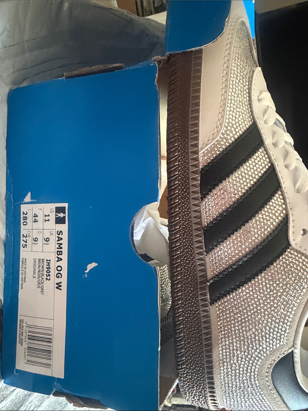 adidas White Black Brown Sneakers - Picture 4 of 11